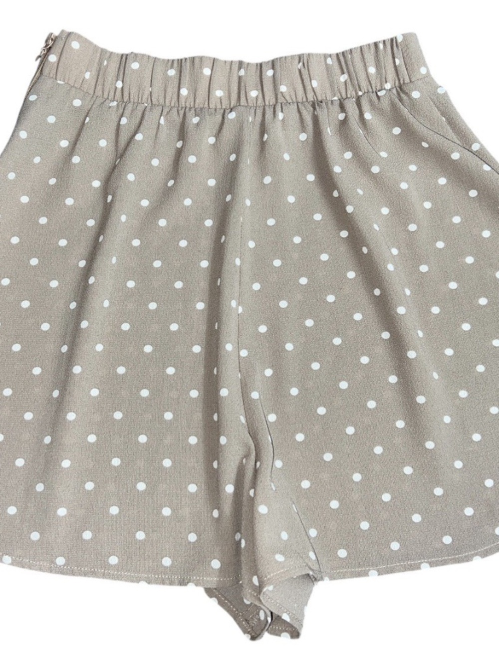 Show Me Your MuMu Womens High Waisted Marley Short Shorts Size XS Tan Polka Dot
